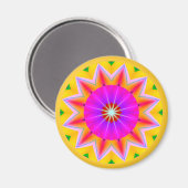 Fraktal Mandala Magnet (Vorderseite/Rückseite)