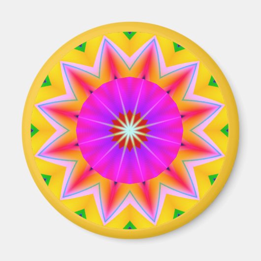 Fraktal Mandala Magnet (Vorne)