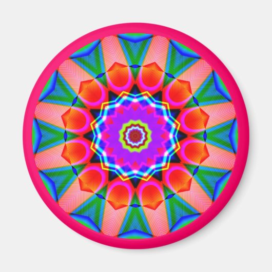 Fraktal Mandala Magnet (Vorne)
