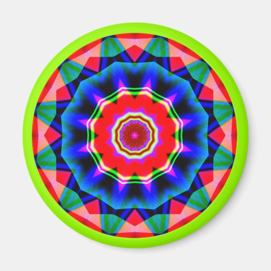 Fraktal Mandala Magnet (Vorne)