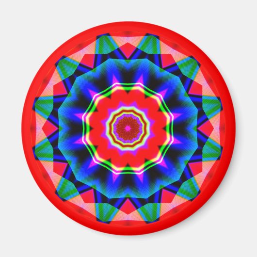 Fraktal Mandala Magnet (Vorne)