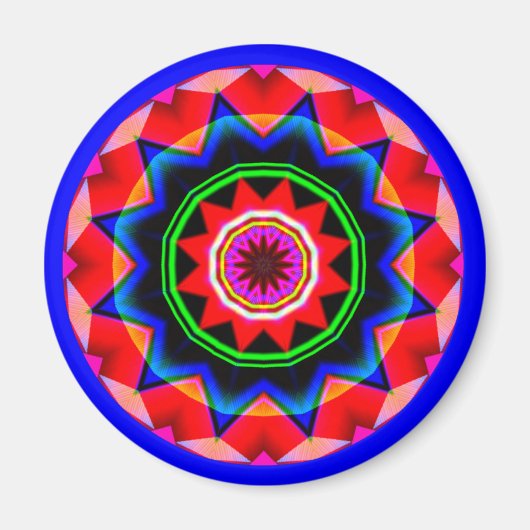 Fraktal Mandala Magnet (Vorne)