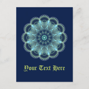 Fraktal Mandala Postkarte
