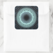 Fraktal Mandala Quadratischer Aufkleber (Tasche)