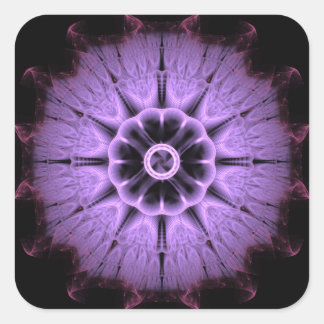 Fraktal Mandala Quadratischer Aufkleber