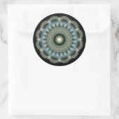 Fraktal-Mandala Runder Aufkleber (Tasche)