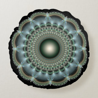 Fraktal-Mandala Rundes Kissen