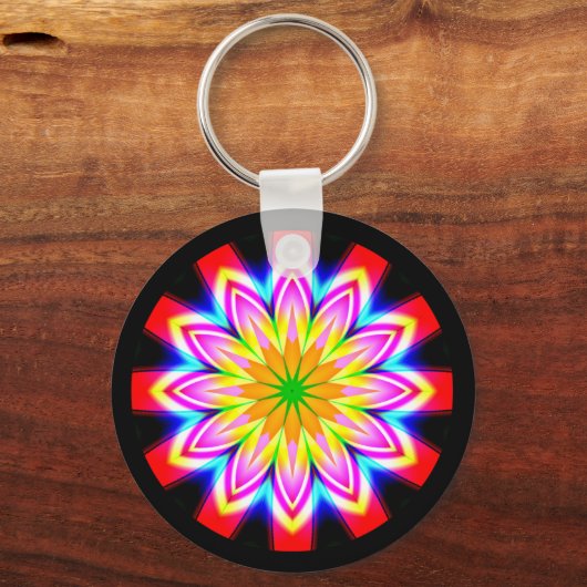 Fraktal Mandala Schlüsselanhänger (Vorderseite)