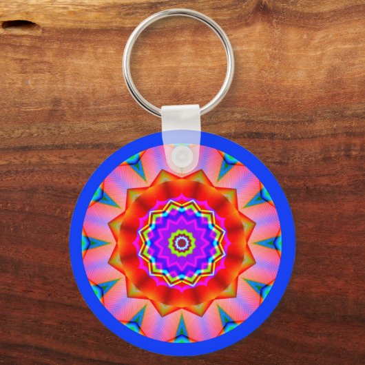 Fraktal Mandala Schlüsselanhänger (Vorderseite)