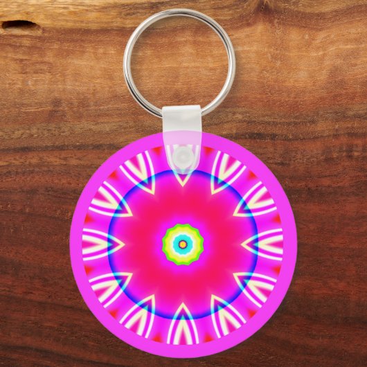 Fraktal Mandala Schlüsselanhänger (Vorderseite)