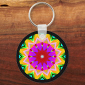 Fraktal Mandala Schlüsselanhänger (Vorderseite)