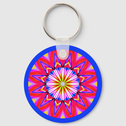 Fraktal Mandala Schlüsselanhänger (Vorderseite)