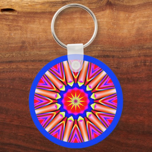 Fraktal Mandala Schlüsselanhänger (Vorderseite)