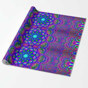 Fraktal-Mandalas   psychedelisch Geschenkpapier
