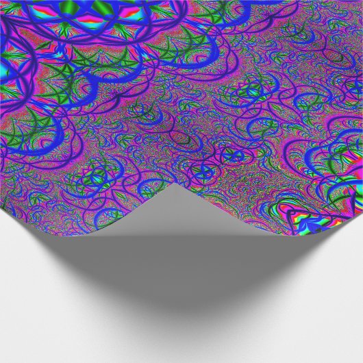 Fraktal-Mandalas | psychedelisch Geschenkpapier (Ecke)