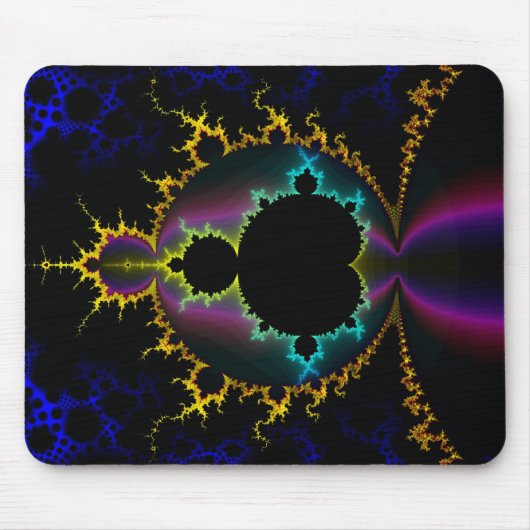 Fraktal Mandelbrot elektrische Nacht Mousepad (Vorne)
