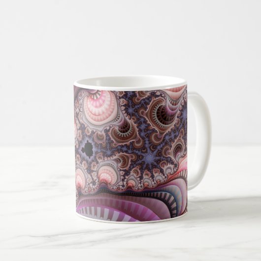 Fraktal Mandelbrot neue Welt Kaffeetasse (VorderseiteRechts)