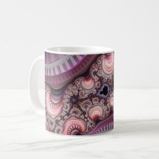 Fraktal Mandelbrot neue Welt Kaffeetasse (Vorderseite Links)