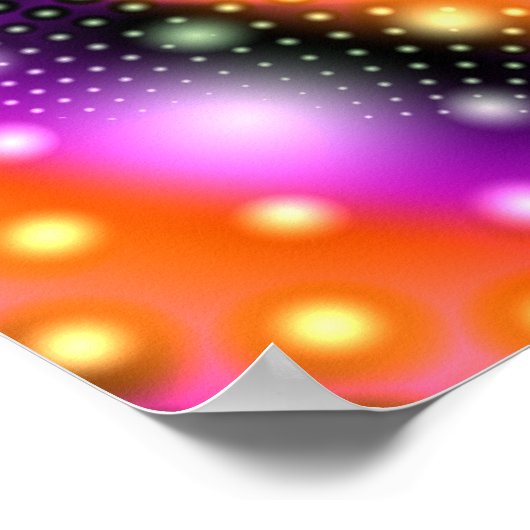 Fraktal Mandelbrot Orange Pink Poster (Ecke)