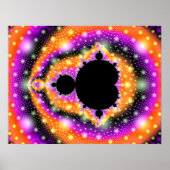Fraktal Mandelbrot Orange Pink Poster (Vorne)