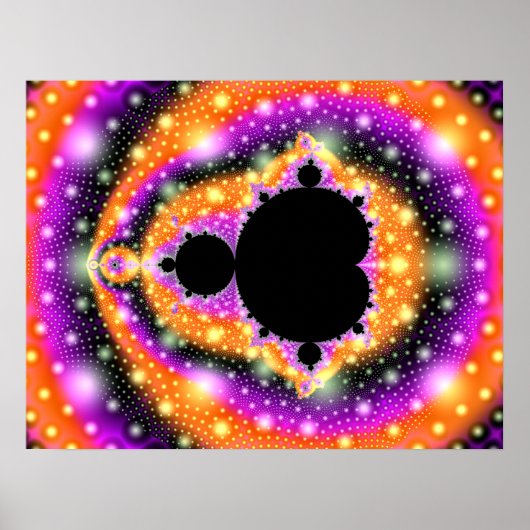 Fraktal Mandelbrot Orange Pink Poster (Vorne)