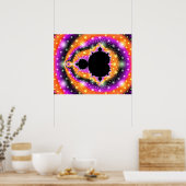 Fraktal Mandelbrot Orange Pink Poster (Küche)