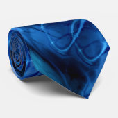 Fraktal Marble Blue Krawatte (Gerollt)