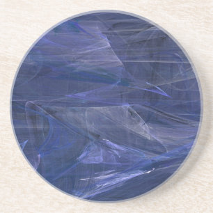 Fraktal Marble Grunge Series-13 - Blue Untersetzer