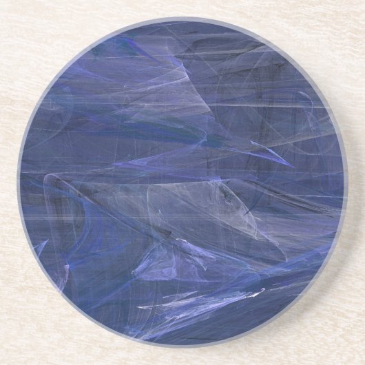 Fraktal Marble Grunge Series-13 - Blue Untersetzer (Vorne)
