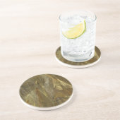 Fraktal Marble Grunge Series-13 - Gold Untersetzer (Seite)