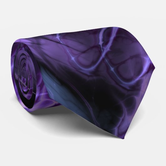 Fraktal Marble Lila Krawatte (Gerollt)