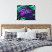 Fraktal Marmor 4-2 überzogene Canvas Leinwanddruck (Insitu (Schlafzimmer))
