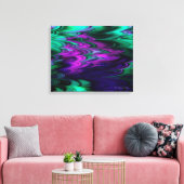 Fraktal Marmor 4-2 überzogene Canvas Leinwanddruck (Insitu (Wohnzimmer))