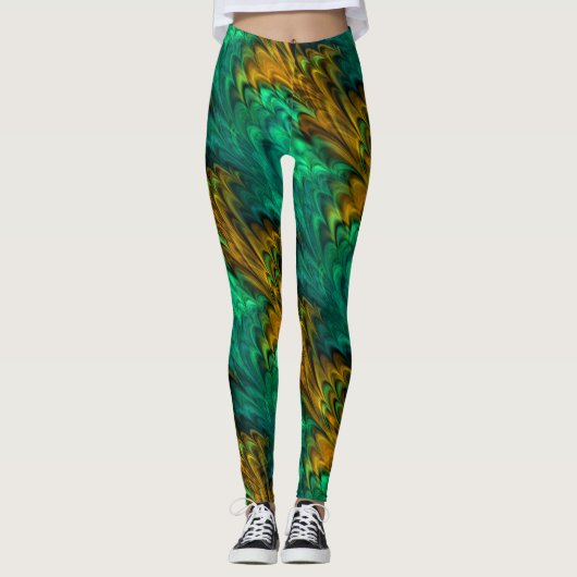 Fraktal Marmor 4-4A Leggings (Vorderseite)