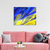 Fraktal Marmor 4-6 überzogene Canvas Leinwanddruck (Insitu (Wohnzimmer))