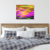 Fraktal Marmor 4-7 überzogene Canvas Leinwanddruck (Insitu (Schlafzimmer))