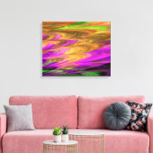 Fraktal Marmor 4-7 überzogene Canvas Leinwanddruck (Insitu (Wohnzimmer))