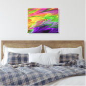 Fraktal Marmor 4-8 Wrapped Canvas Leinwanddruck (Insitu (Schlafzimmer))