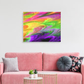 Fraktal Marmor 4-8 Wrapped Canvas Leinwanddruck (Insitu (Wohnzimmer))