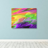 Fraktal Marmor 4-8 Wrapped Canvas Leinwanddruck (Insitu (Holzboden))