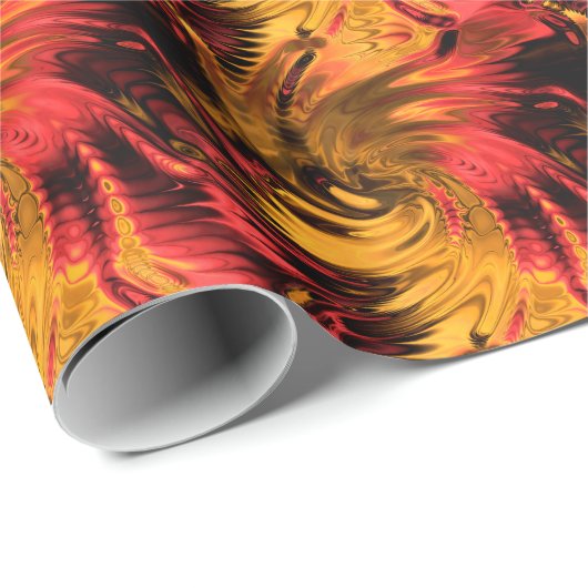 Fraktal-Marmor 5-1 Wrapping Paper-Optionen Geschenkpapier (Rolleneckpunkt)