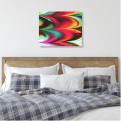 Fraktal Marmor 8-1 überzogene Canvas Leinwanddruck (Insitu (Schlafzimmer))