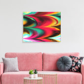 Fraktal Marmor 8-1 überzogene Canvas Leinwanddruck (Insitu (Wohnzimmer))