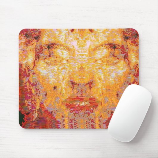 FRAKTAL-Maske spielt keine Rolle in Rot-Gelb Mousepad (Mit Mouse)