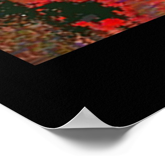 FRAKTAL-Maske spielt keine Rolle in Rot-Gelb Poster (Ecke)