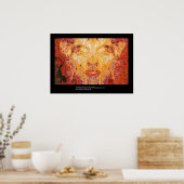 FRAKTAL-Maske spielt keine Rolle in Rot-Gelb Poster (Küche)