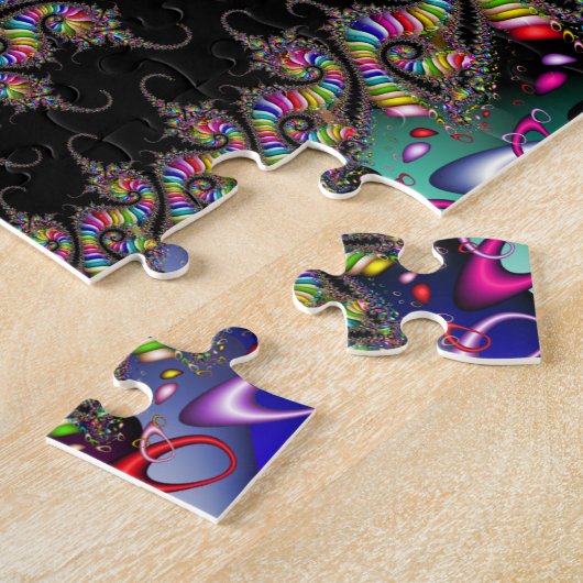 Fraktal-Mehrfarbenspirale Puzzle (Seite)