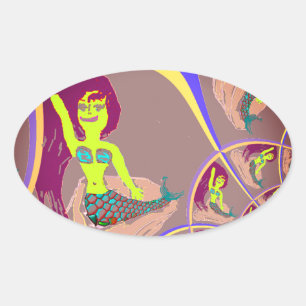 Fraktal Mermaid Fantasy Stickers
