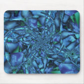 Fraktal mit Blau-Grau- und Grün-geometrischen Form Mousepad (Vorne)