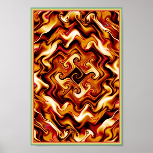 Fraktal mit Drehfeuer Poster (Vorne)